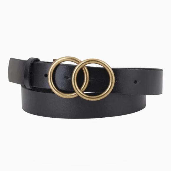 Most Wanted Women’s Double Circle Pin Hole Closure Belts. Cognac & Black XL BOTH - Picture 4 of 16